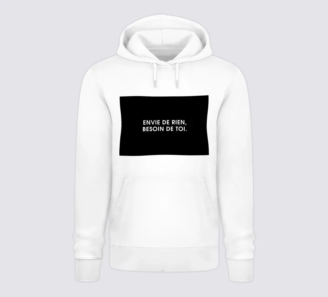Envie de rien, besoin de toi - Black felpa con cappuccio da Intertitres