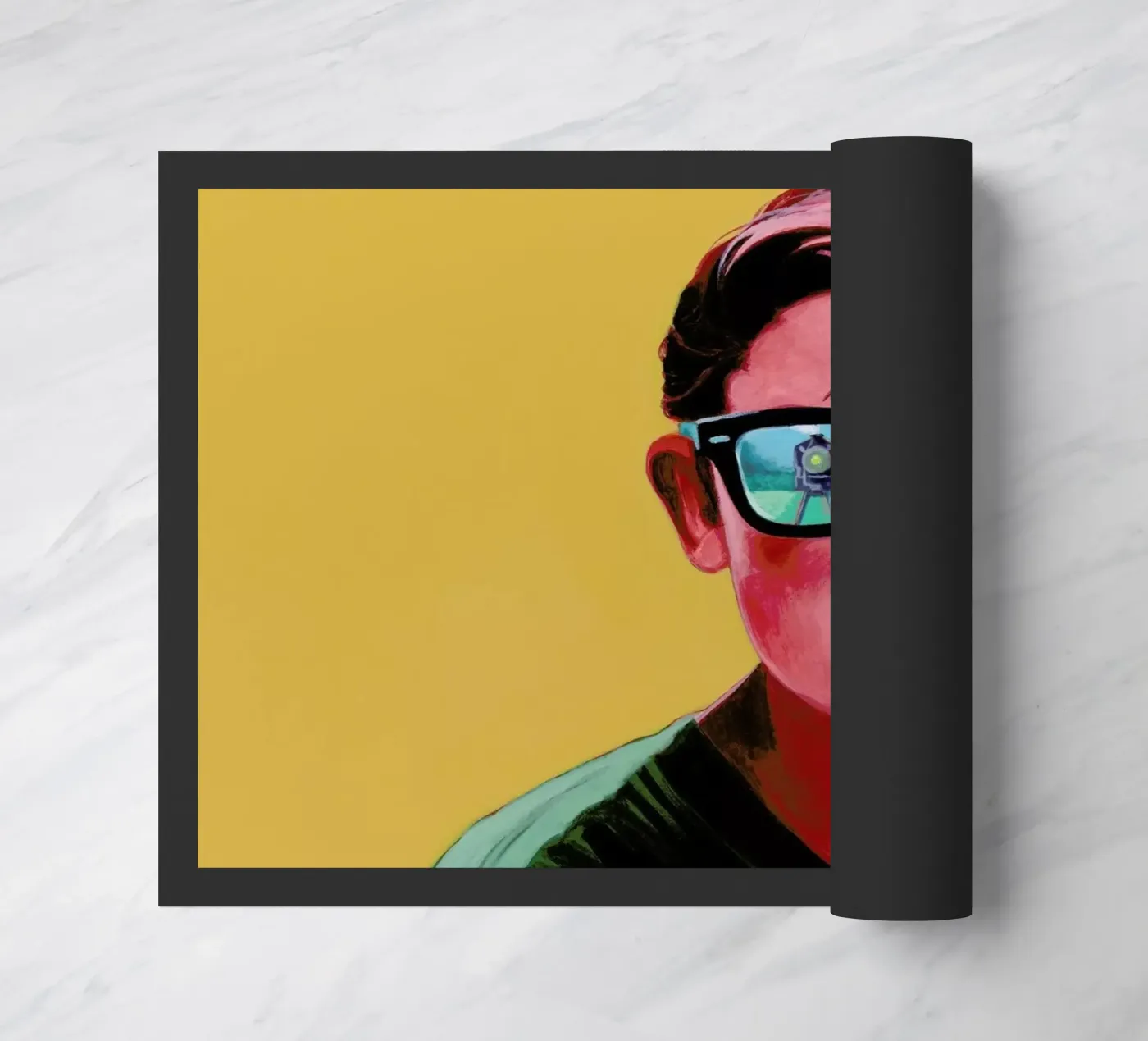 Train Dodge. Dig it. deurmat van Jared Yamahata