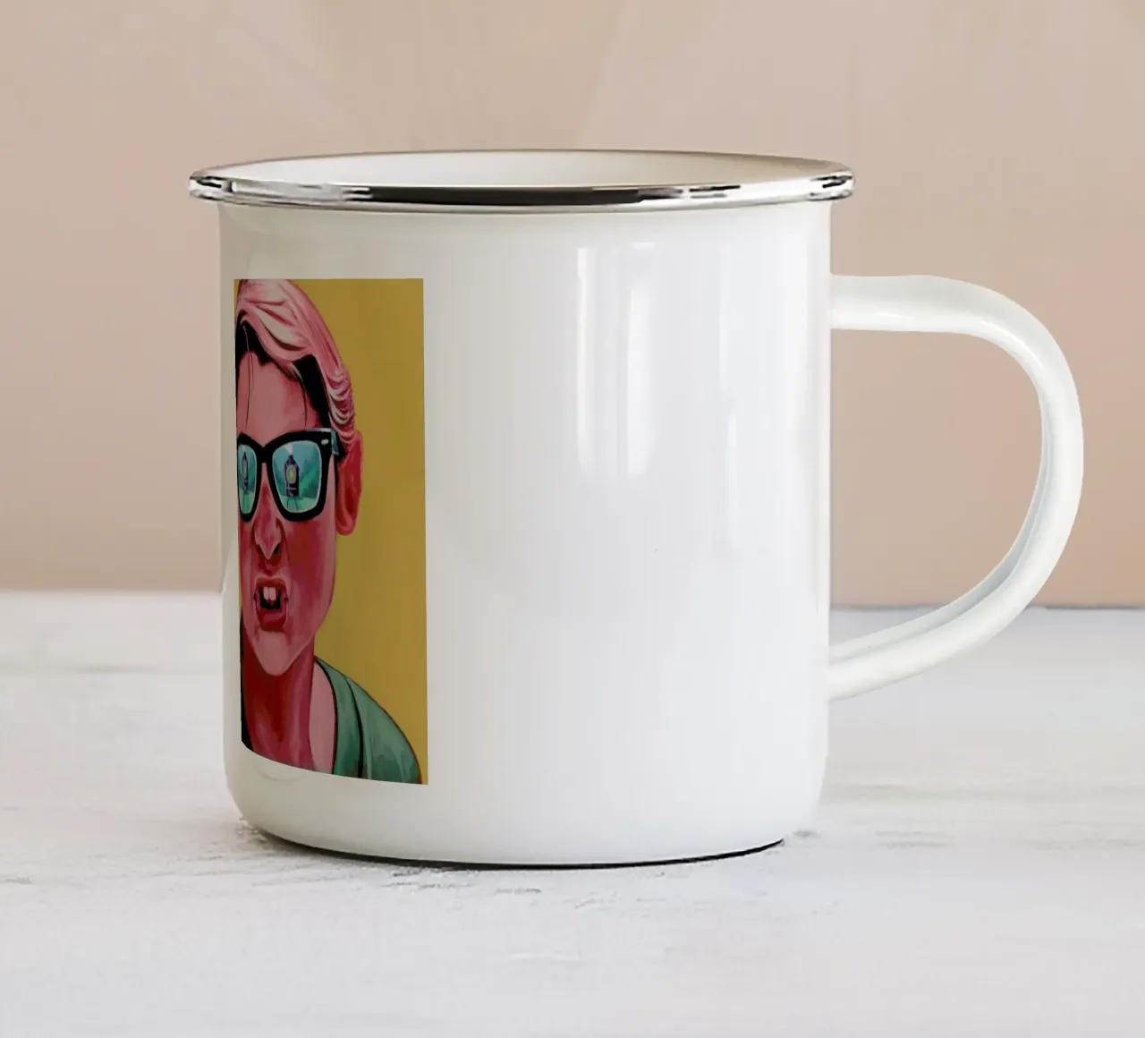 Train Dodge. Dig it. tazza in smalto da Jared Yamahata
