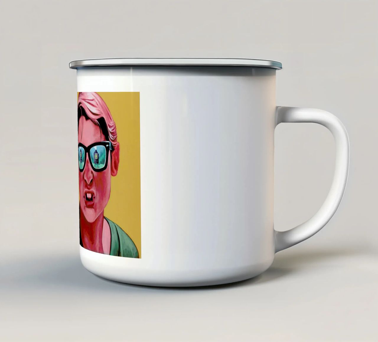 Train Dodge. Dig it. tazza in smalto da Jared Yamahata
