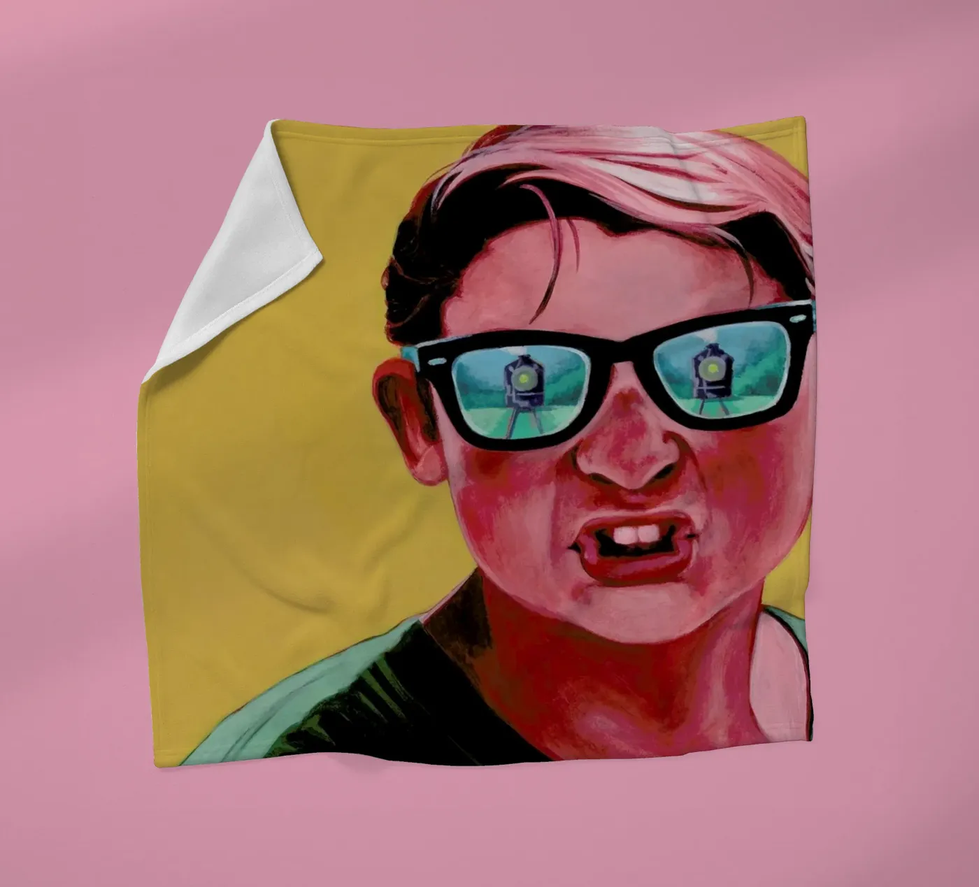 Train Dodge. Dig it. fleecedeken van Jared Yamahata