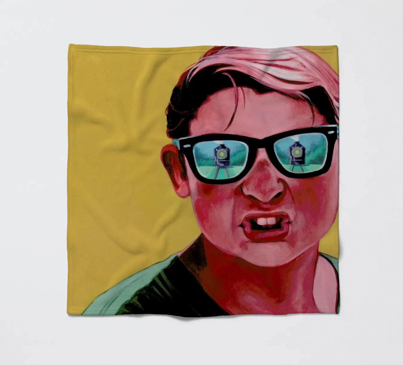 Train Dodge. Dig it. fleecedeken van Jared Yamahata