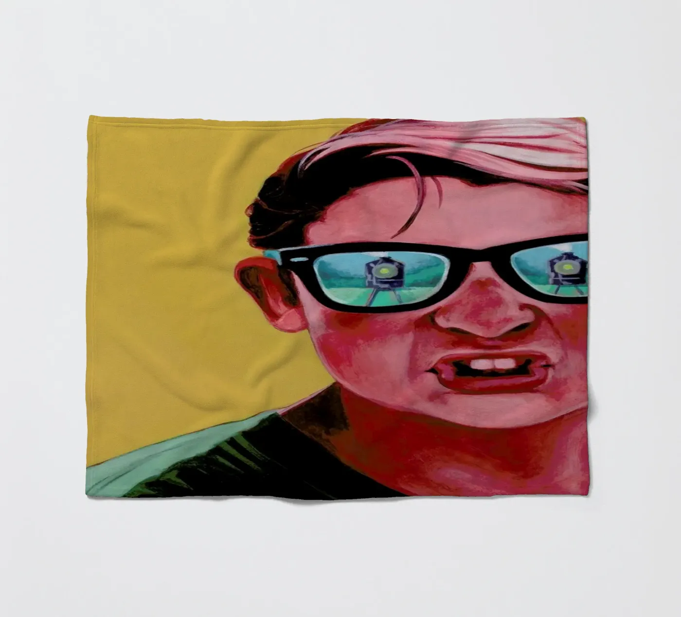 Train Dodge. Dig it. fleecedeken van Jared Yamahata