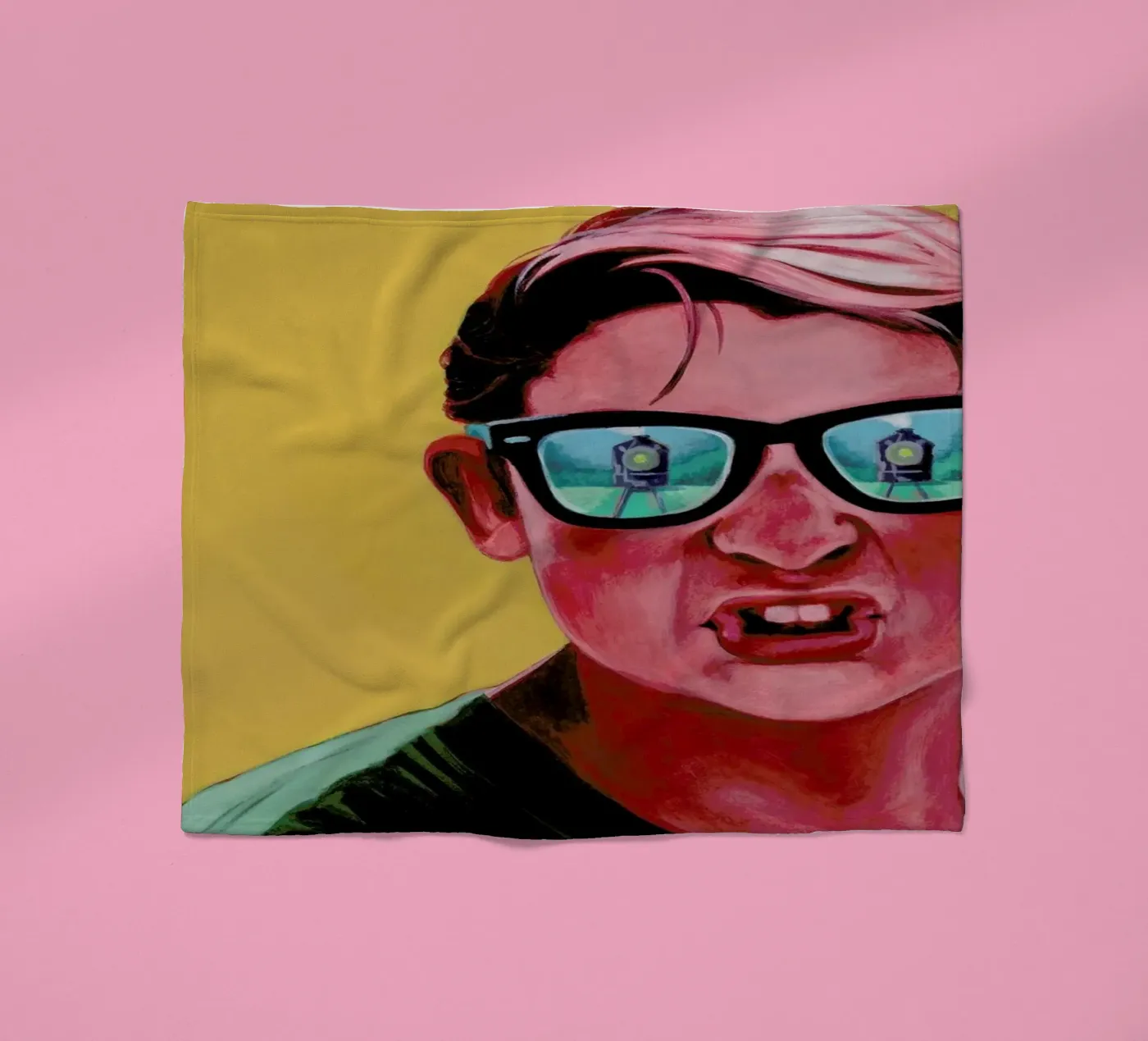 Train Dodge. Dig it. fleecedeken van Jared Yamahata