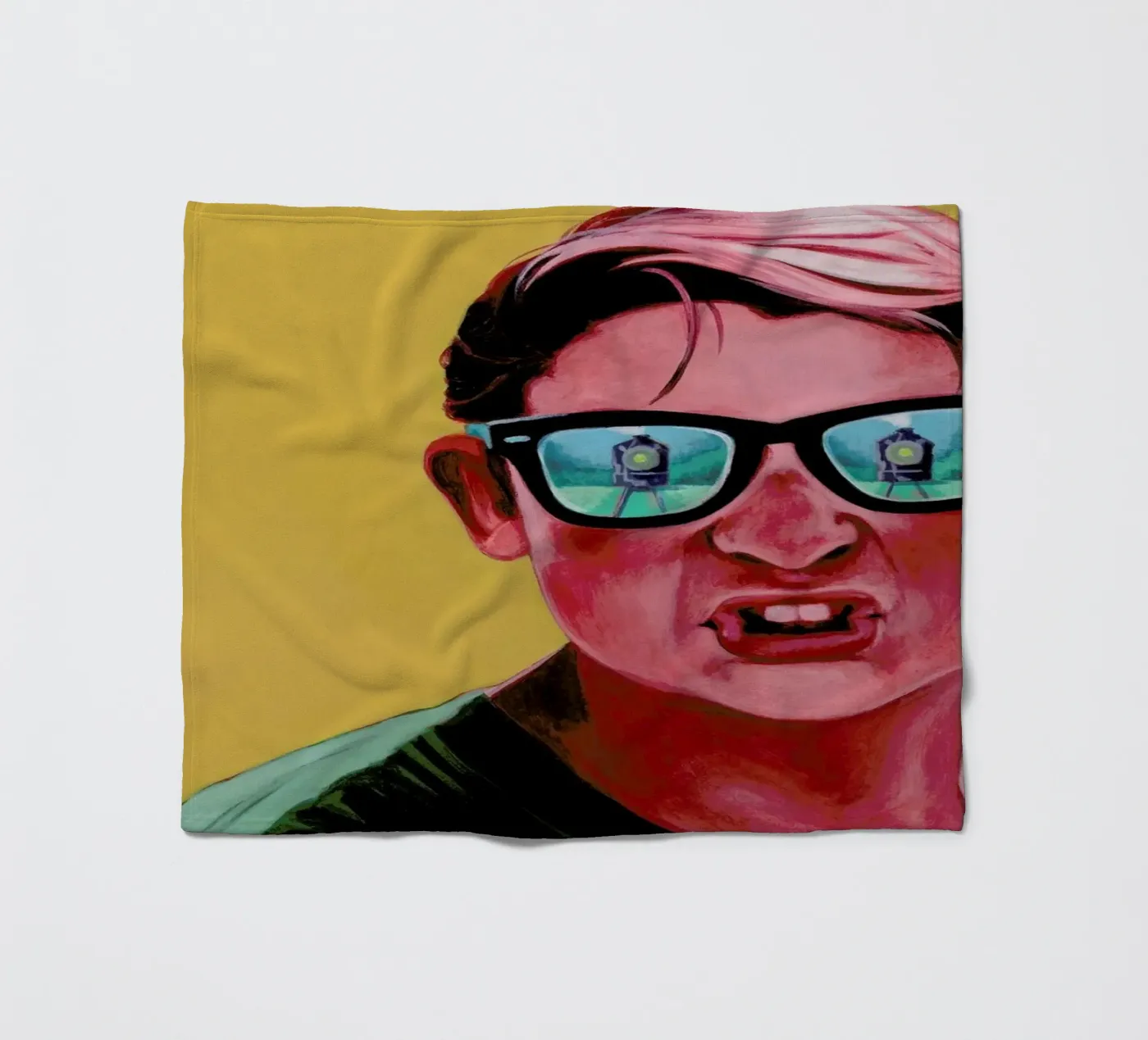 Train Dodge. Dig it. fleecedeken van Jared Yamahata