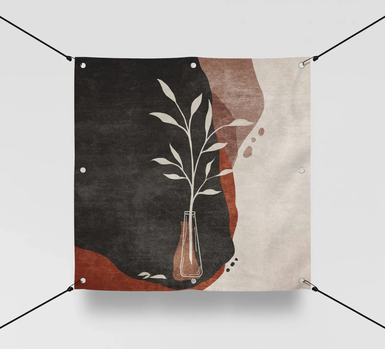 Emel Tunaboylu - Fiore in vaso 02 telo in pvc da The Artcircle