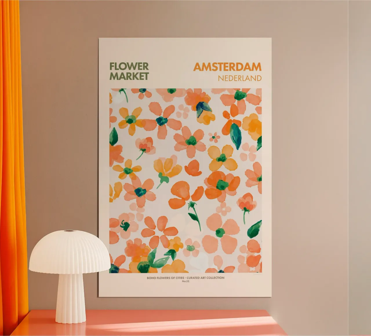 Emel Tunaboylu - Mercato dei fiori di Amsterdam poster da The Artcircle