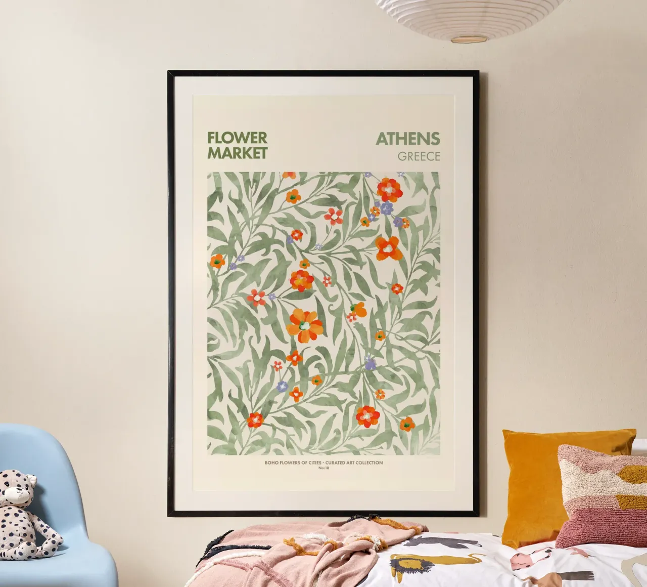 Emel Tunaboylu - Mercato dei fiori di Atene poster da The Artcircle