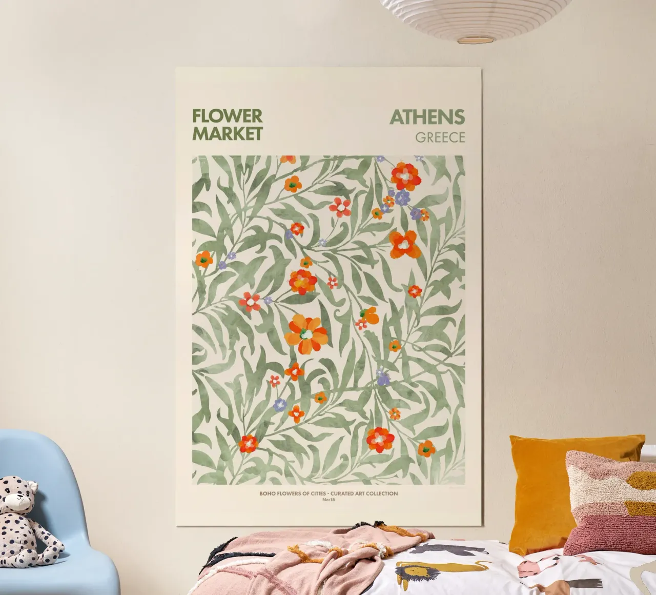 Emel Tunaboylu - Mercato dei fiori di Atene poster da The Artcircle