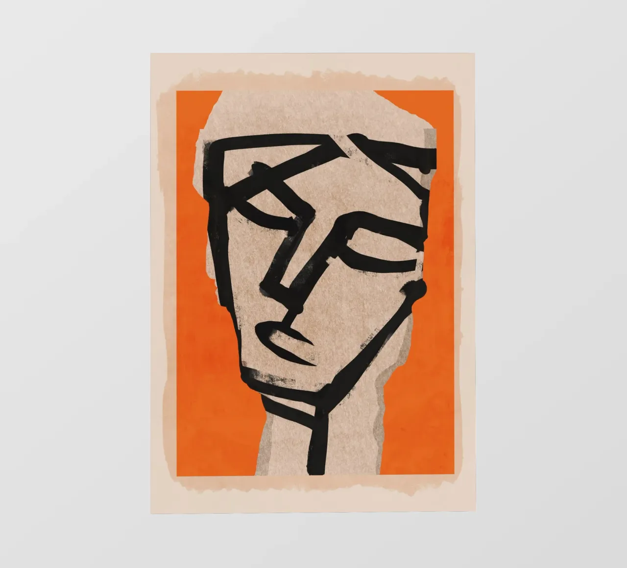 Moderne abstrakte Kunst Gesicht 21 Backlit Folie von ThingDesign
