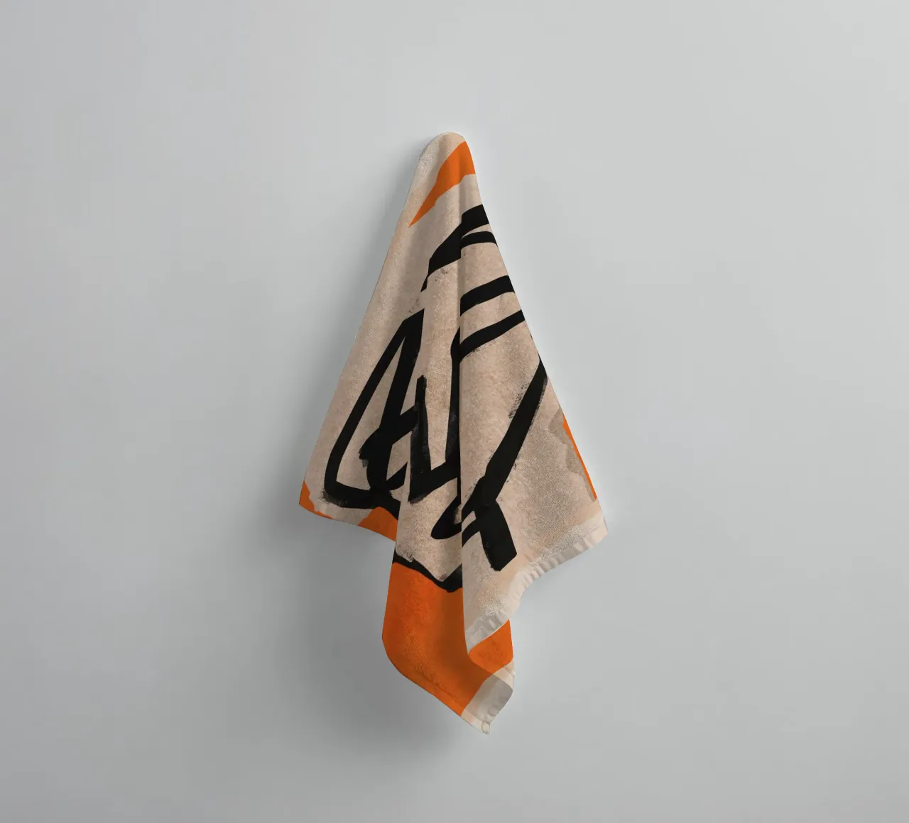 Modern Abstract Art Face 21 towel by ThingDesign