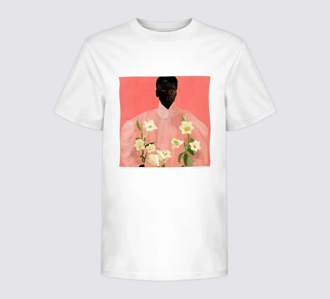 Ragazza con fiori in mano t-shirt bambini da ThingDesign