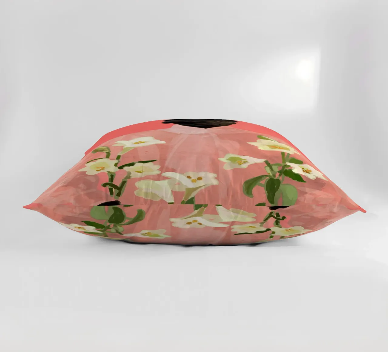 Ragazza con fiori in mano cuscino da ThingDesign