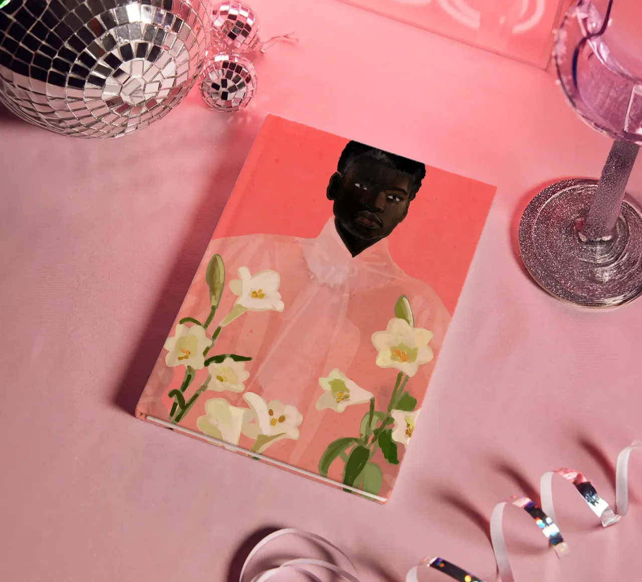 Ragazza con fiori in mano diario da ThingDesign