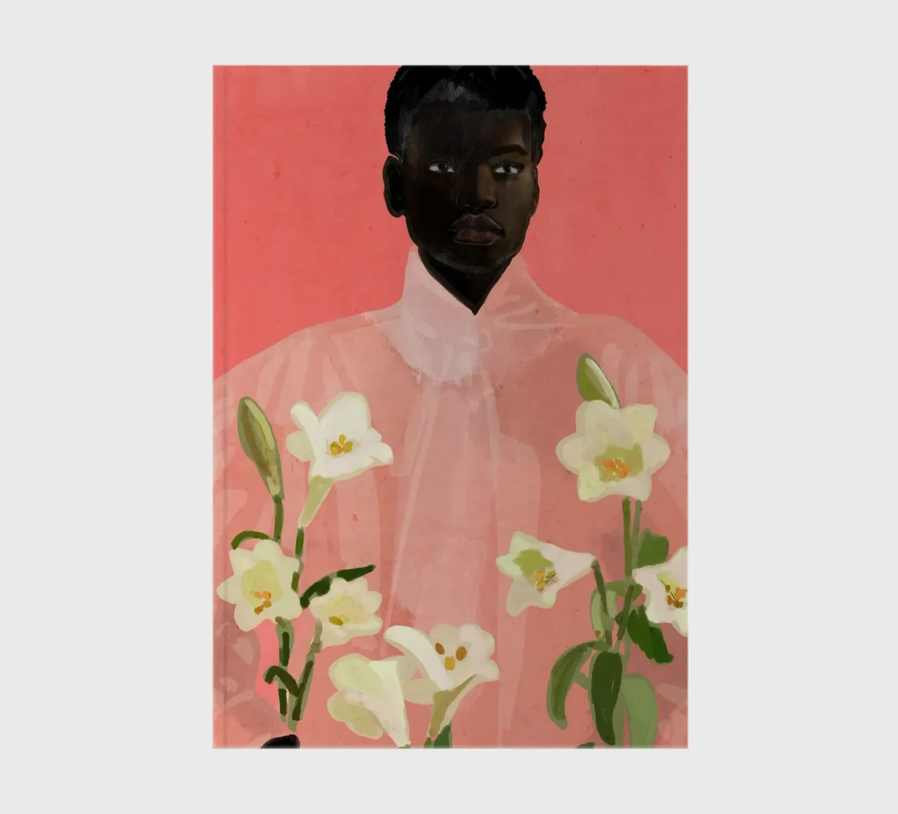 Ragazza con fiori in mano diario da ThingDesign