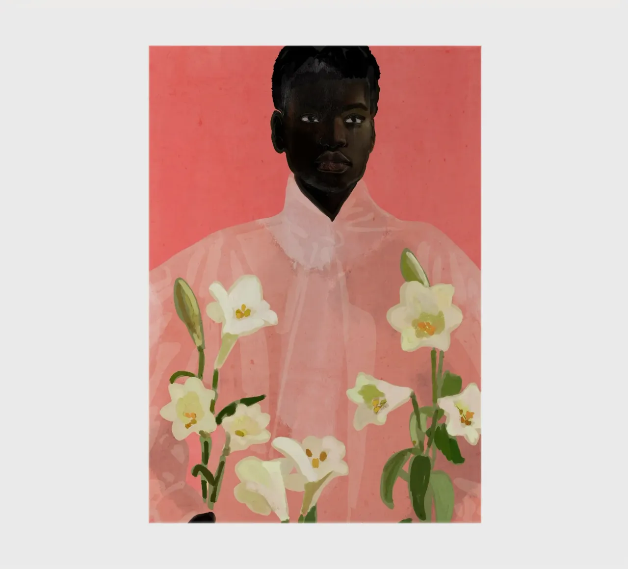 Ragazza con fiori in mano diario da ThingDesign