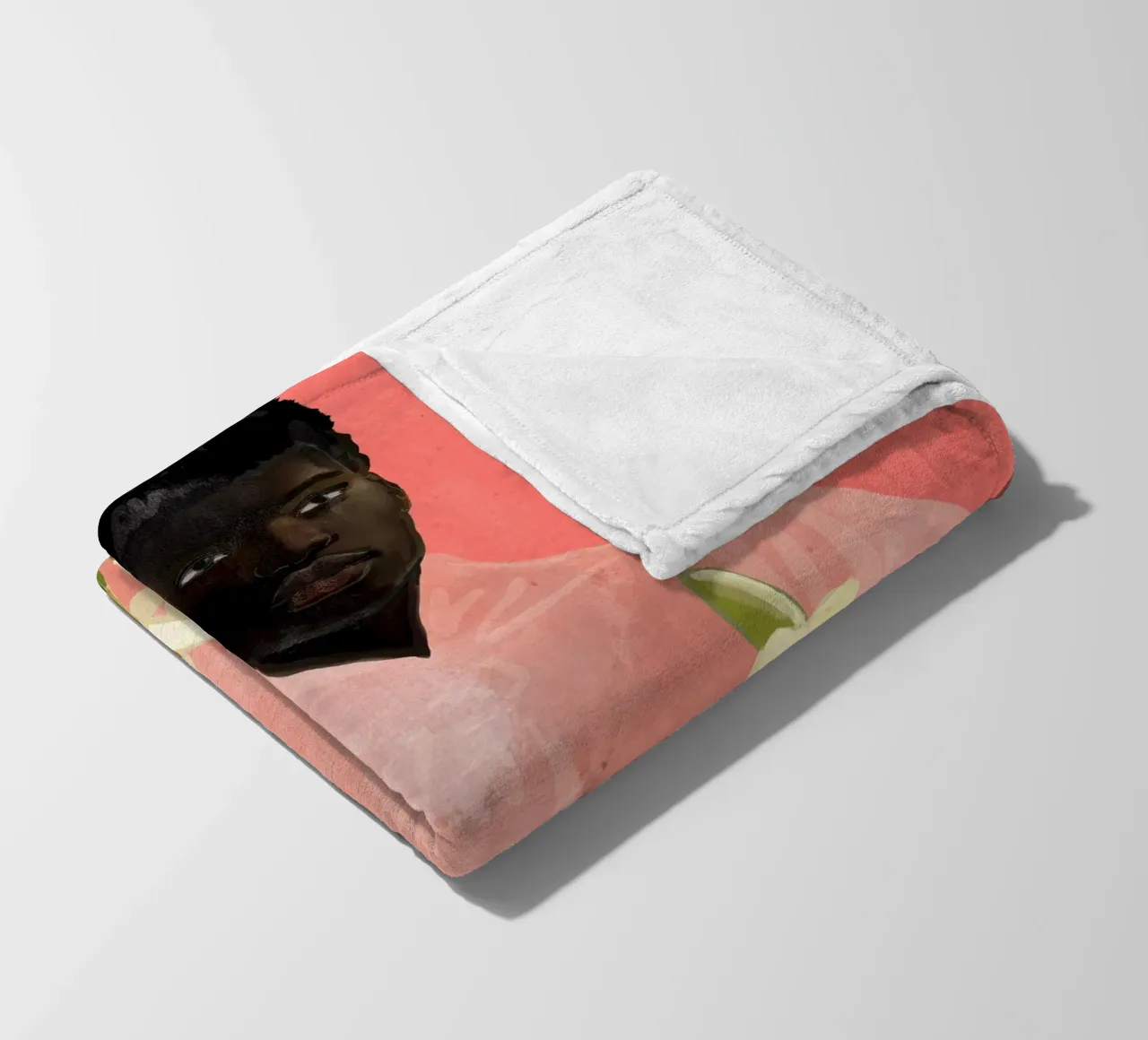 Ragazza con fiori in mano coperta in pile da ThingDesign