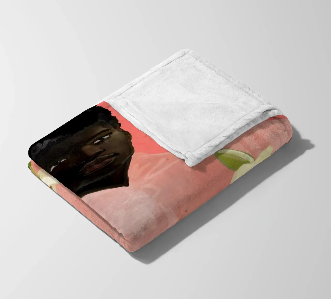 Ragazza con fiori in mano coperta in pile da ThingDesign