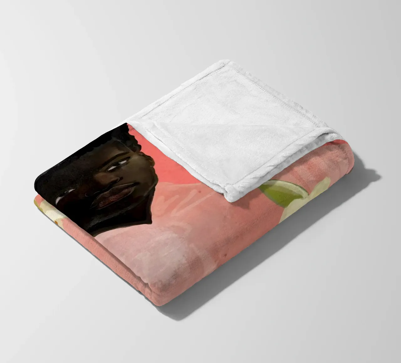 Ragazza con fiori in mano coperta in pile da ThingDesign
