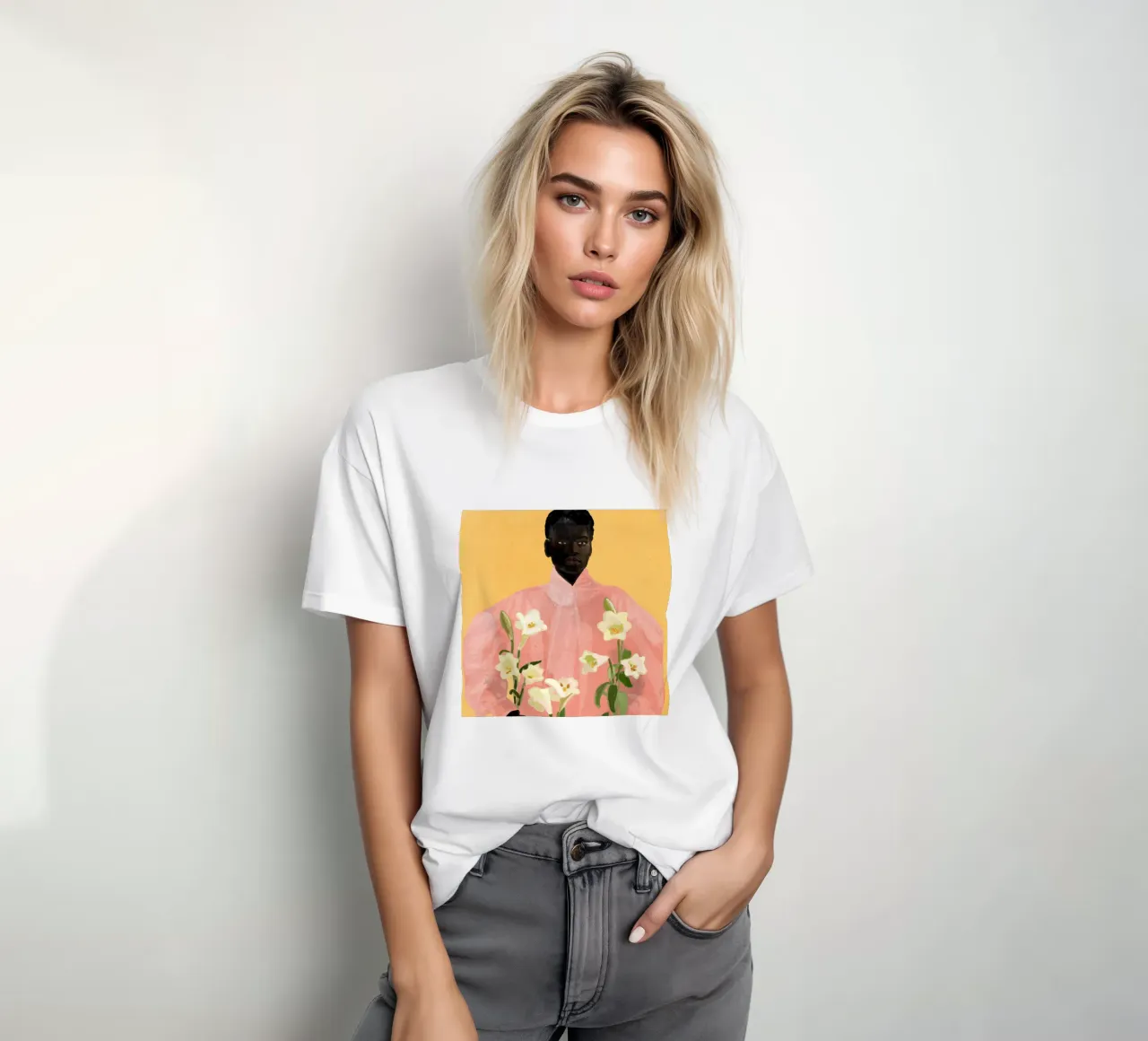 Meisje met bloemen 2 t-shirt van ThingDesign