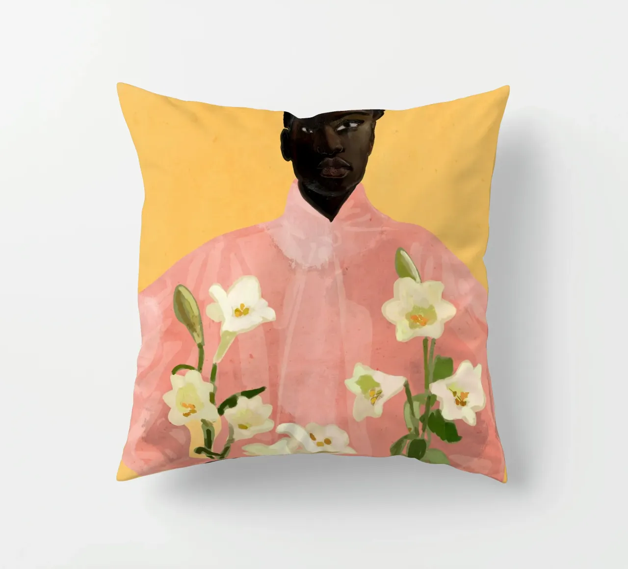 Meisje met bloemen 2 kussen van ThingDesign