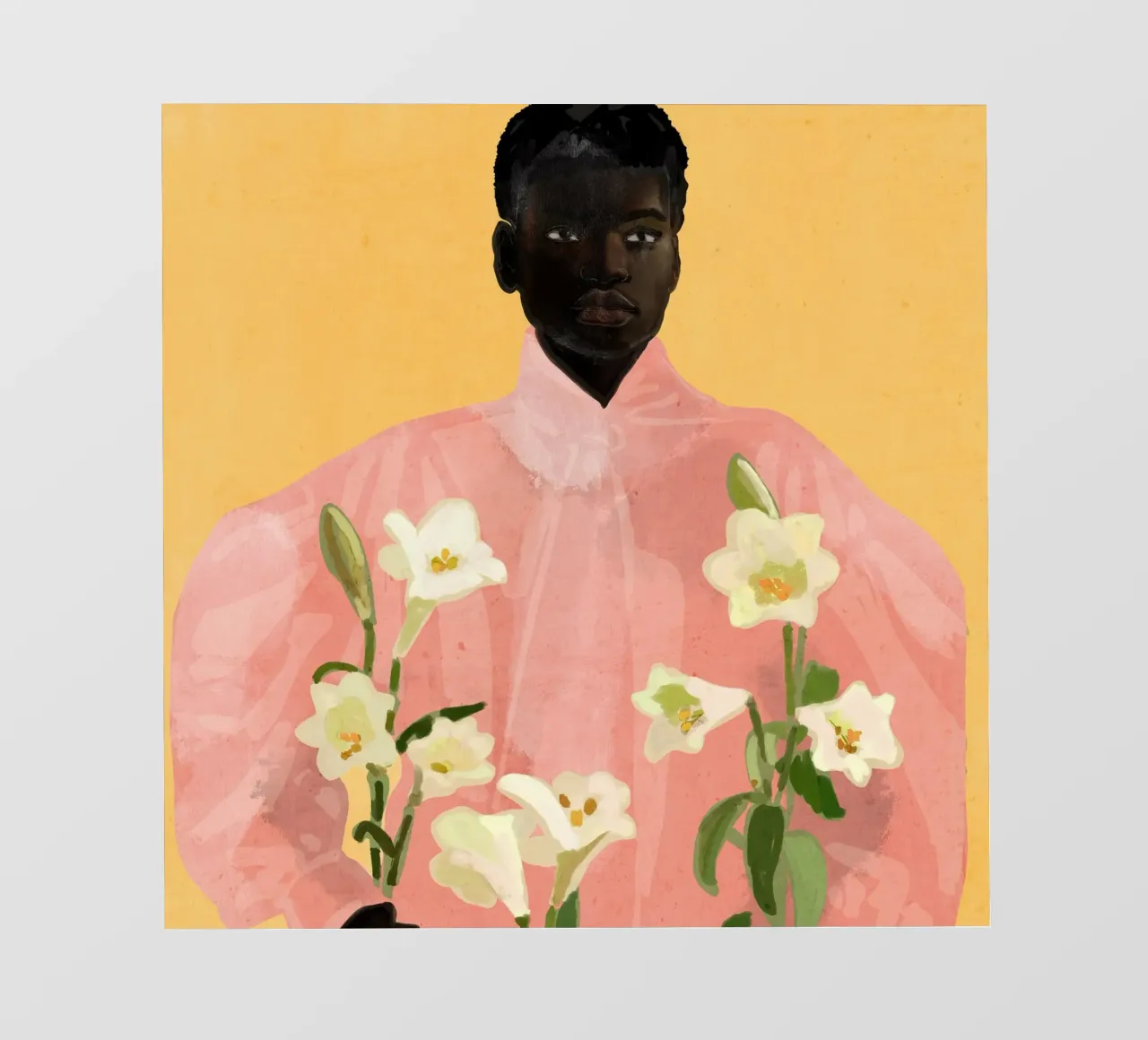 Ragazza con fiori in mano 2 pellicola backlit da ThingDesign