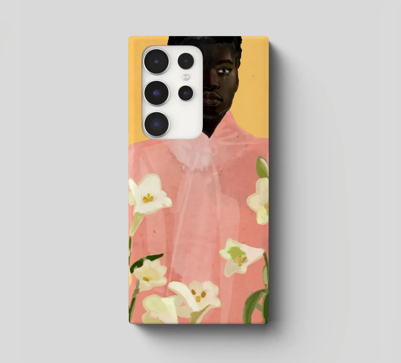 Ragazza con fiori in mano 2 cover samsung da ThingDesign