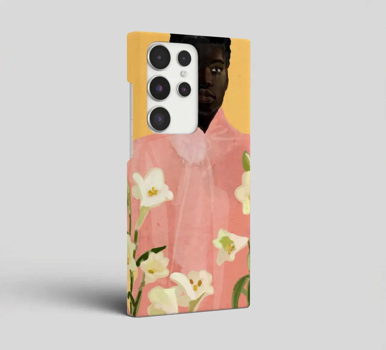 Ragazza con fiori in mano 2 cover samsung da ThingDesign