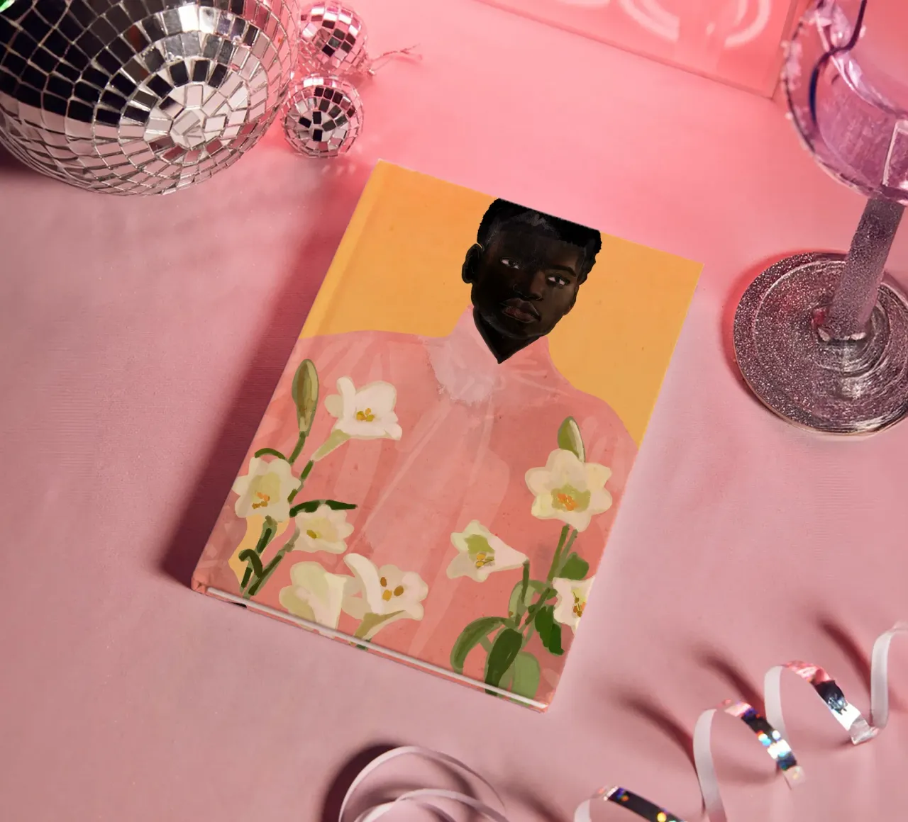 Ragazza con fiori in mano 2 diario da ThingDesign