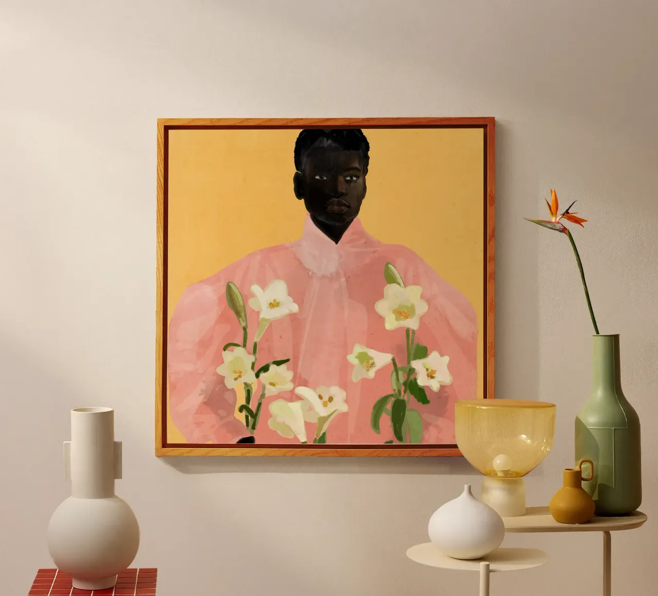 Mädchen hält Blumen 2 Acryl-Glas von ThingDesign