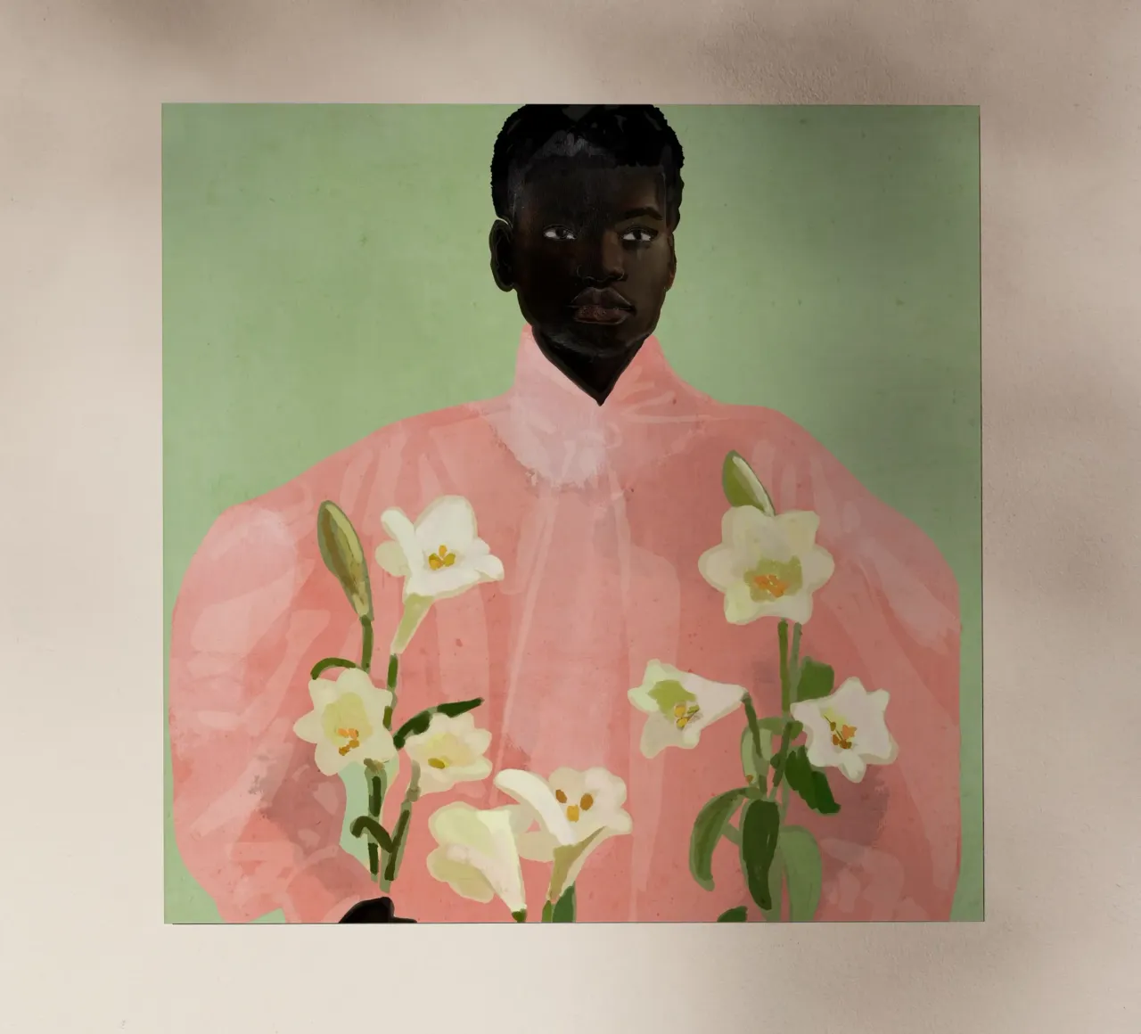 Ragazza con fiori in mano 3 pellicola backlit da ThingDesign