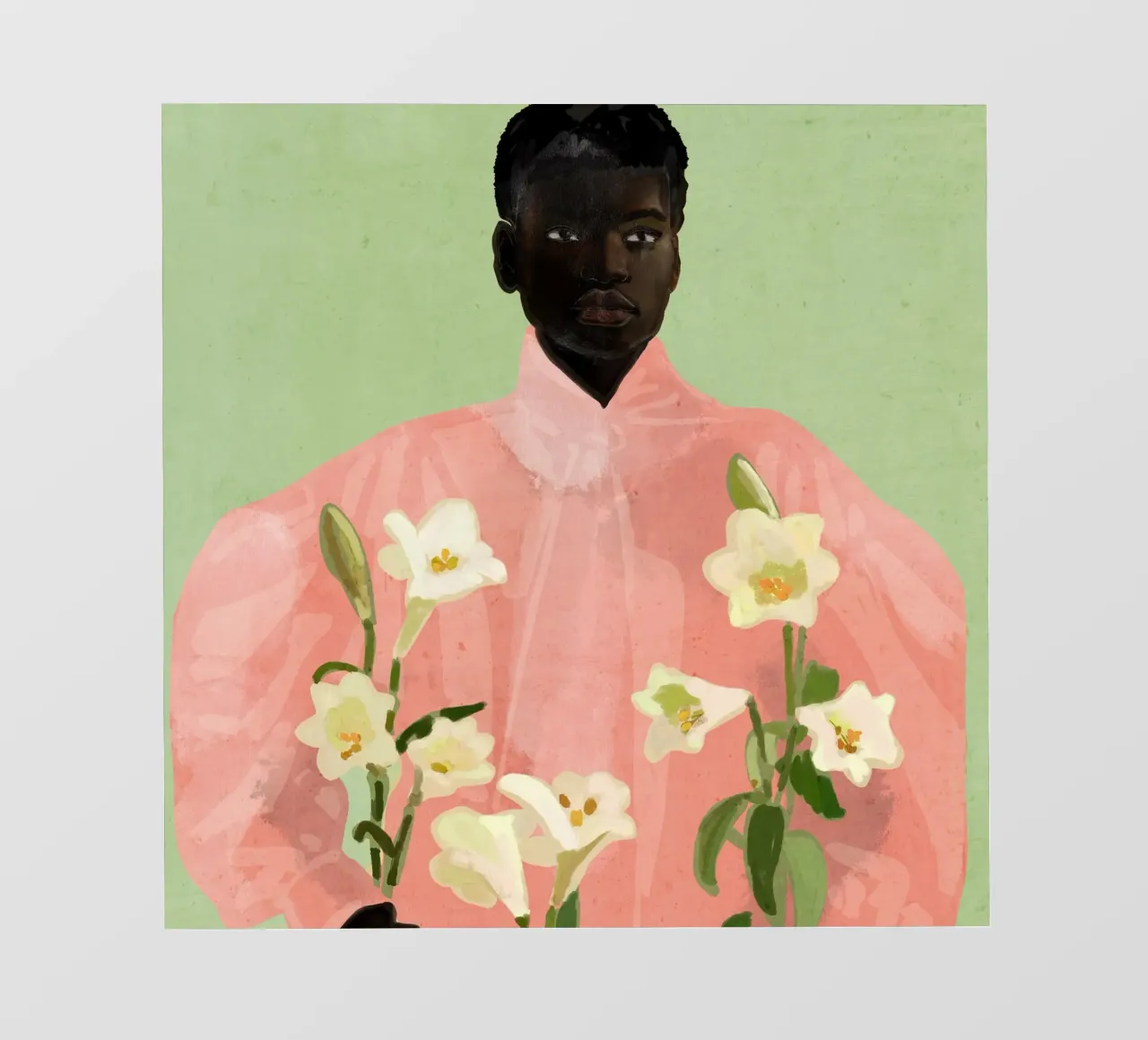 Ragazza con fiori in mano 3 pellicola backlit da ThingDesign