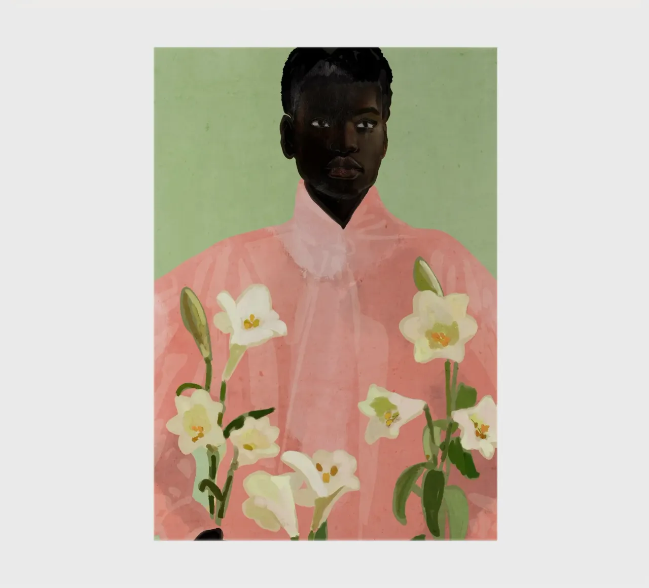 Ragazza con fiori in mano 3 diario da ThingDesign