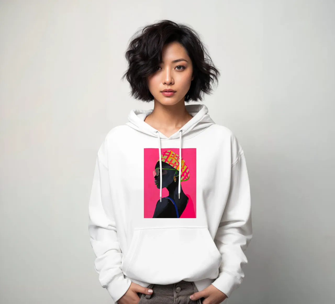 Ritratto di ragazza 9 felpa con cappuccio da ThingDesign