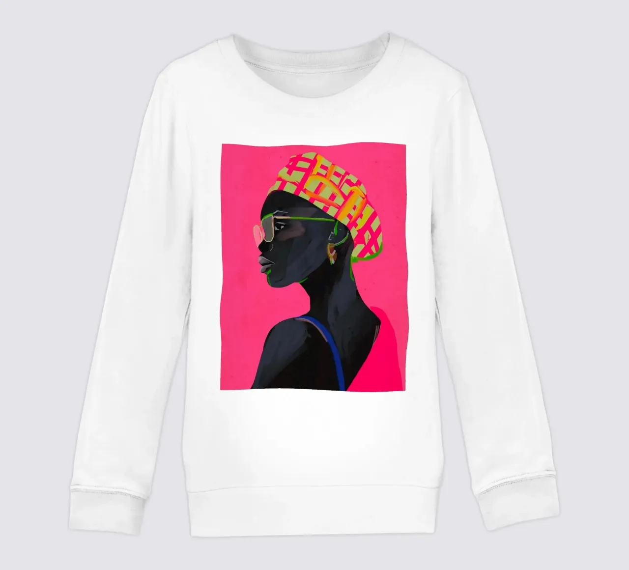 Girl Portrait 9 kids sweatshirt by ThingDesign