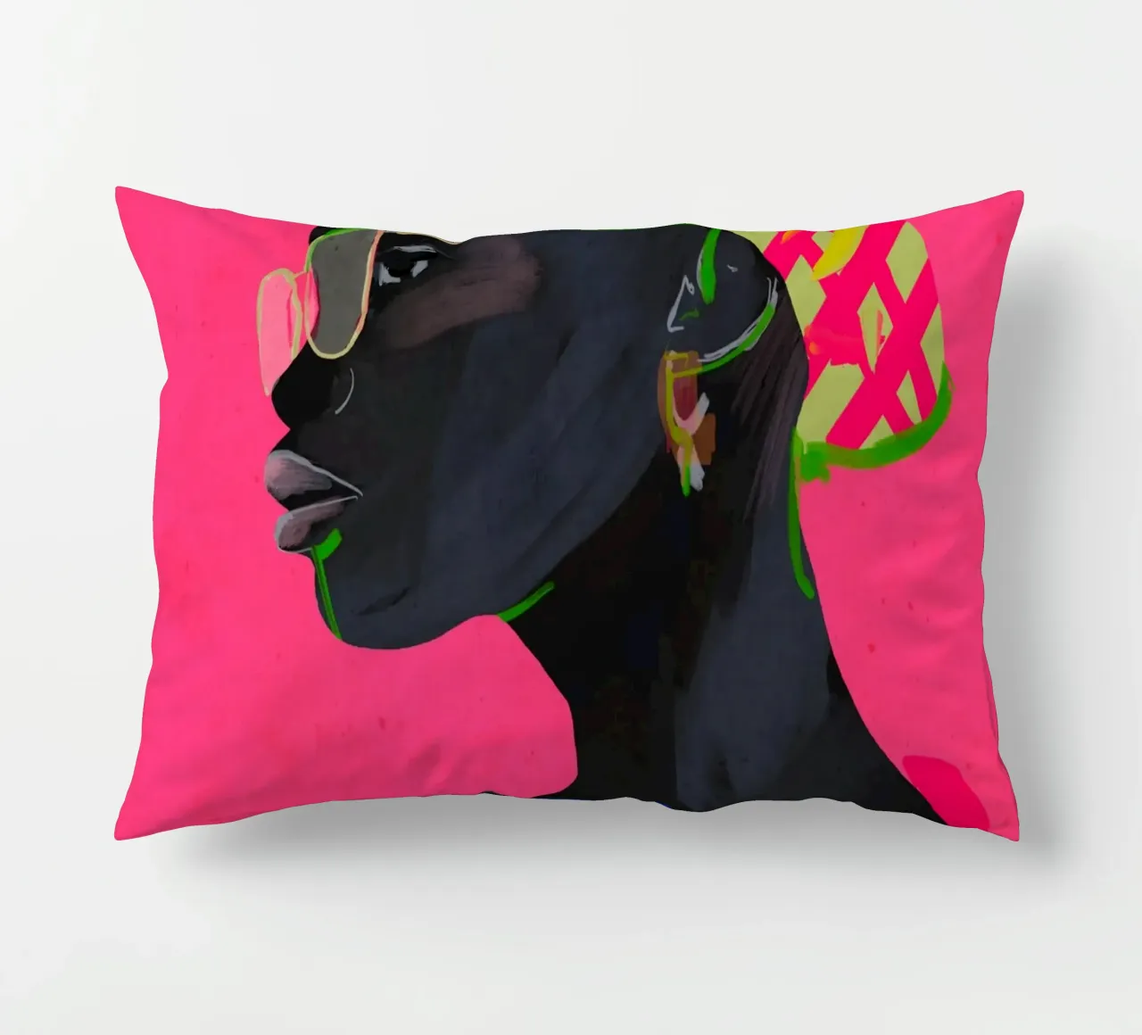 Ritratto di ragazza 9 cuscino da ThingDesign