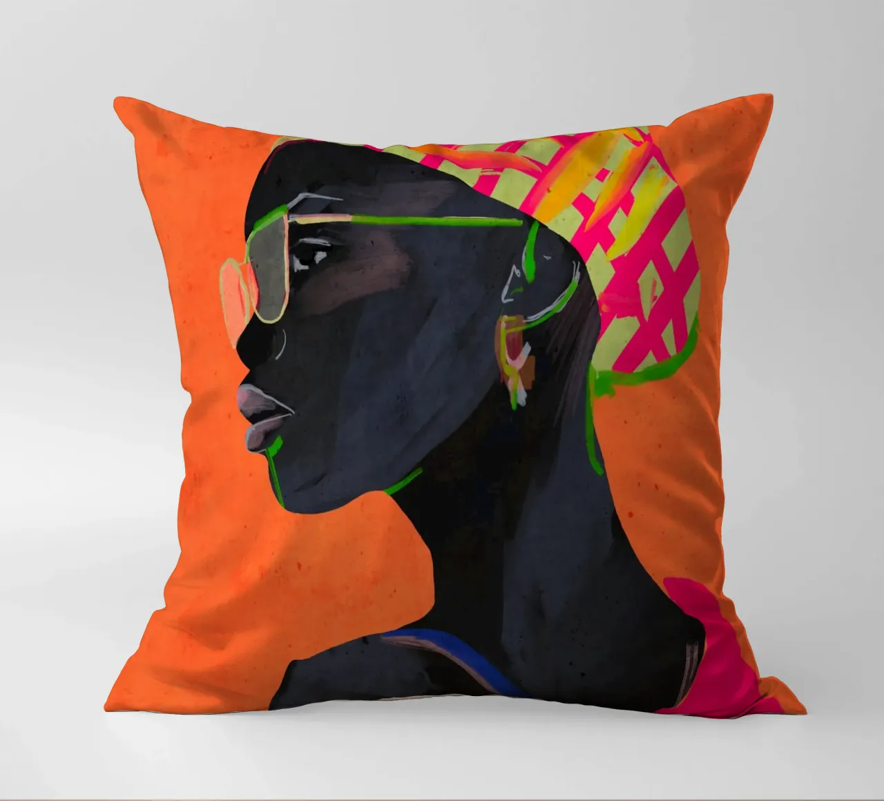 Ritratto di ragazza cuscino da ThingDesign