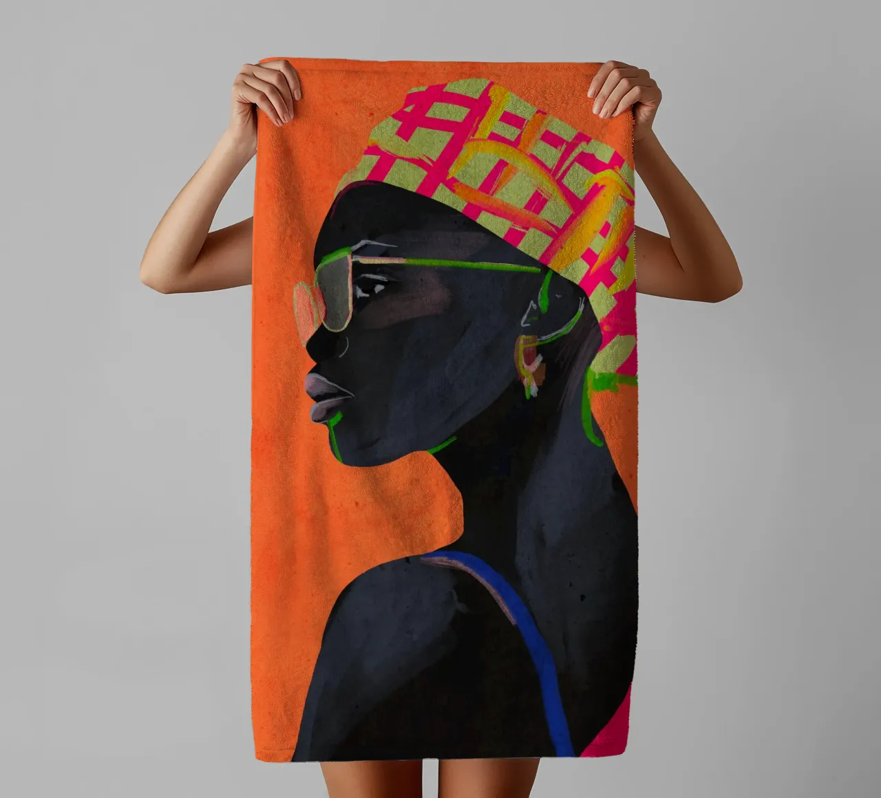 Girl Portrait towel by ThingDesign
