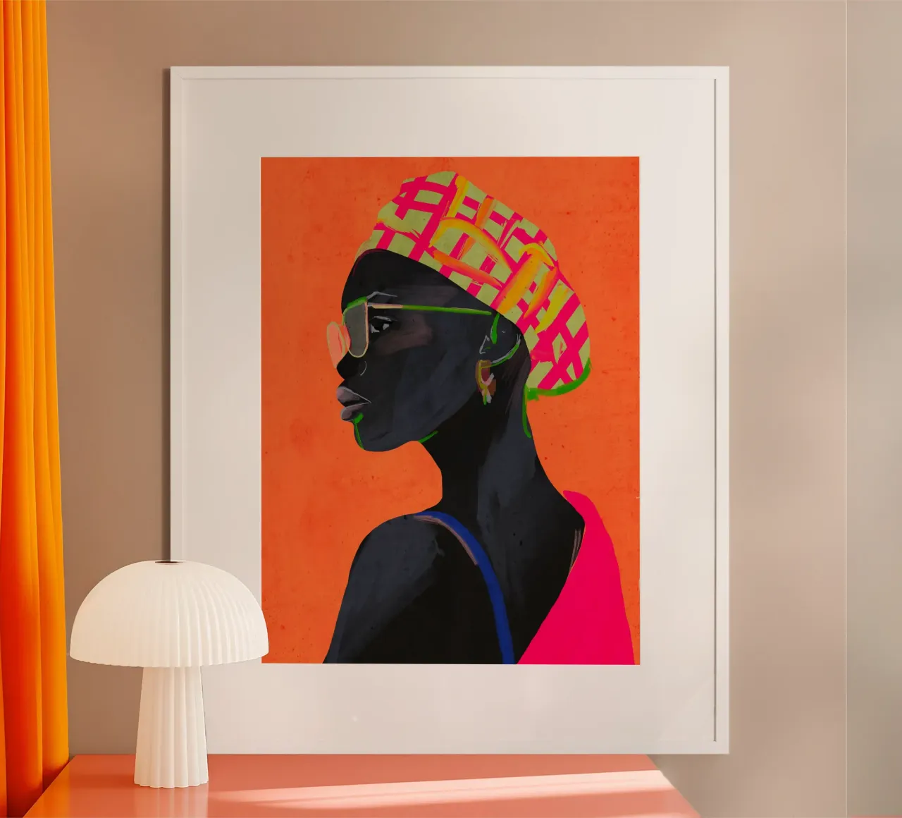 Ritratto di ragazza poster con telaio in plastica da ThingDesign