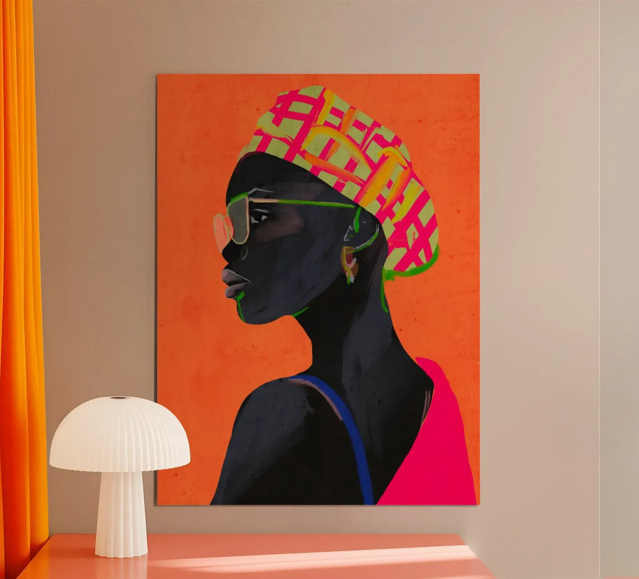 Ritratto di ragazza poster con telaio in plastica da ThingDesign