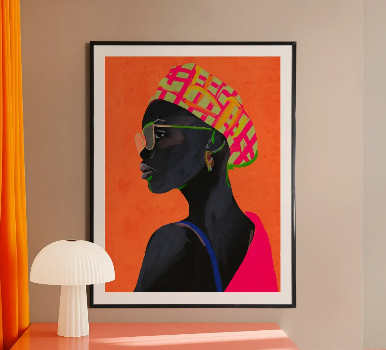 Ritratto di ragazza poster con telaio in plastica da ThingDesign