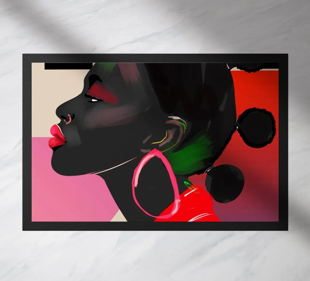 Ritratto di ragazza 14 zerbino da ThingDesign