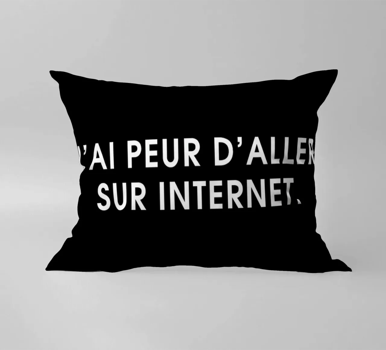 J'ai peur d'aller sur Internet - Black cuscino da Intertitres