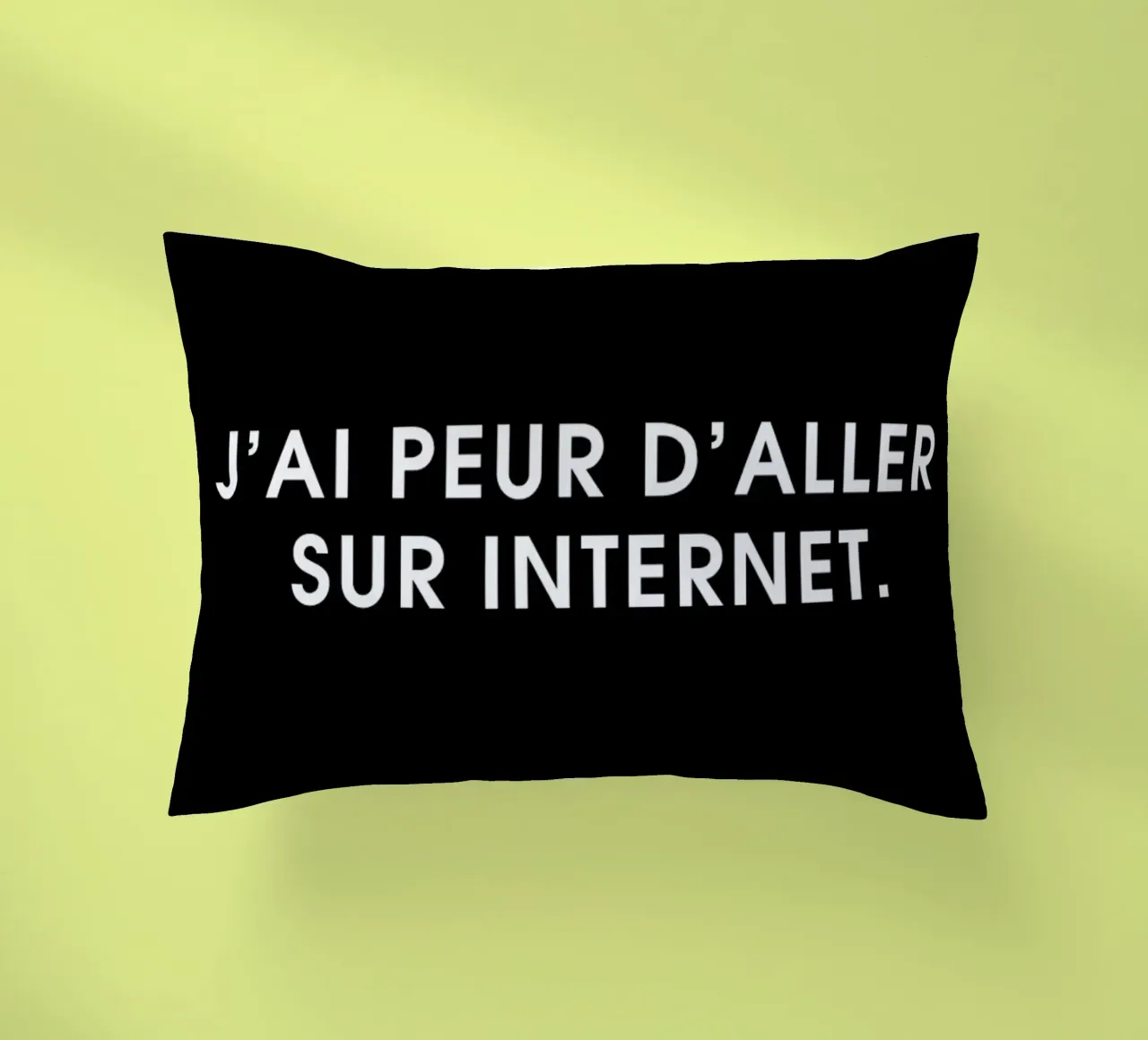 J'ai peur d'aller sur Internet - Black cuscino da Intertitres