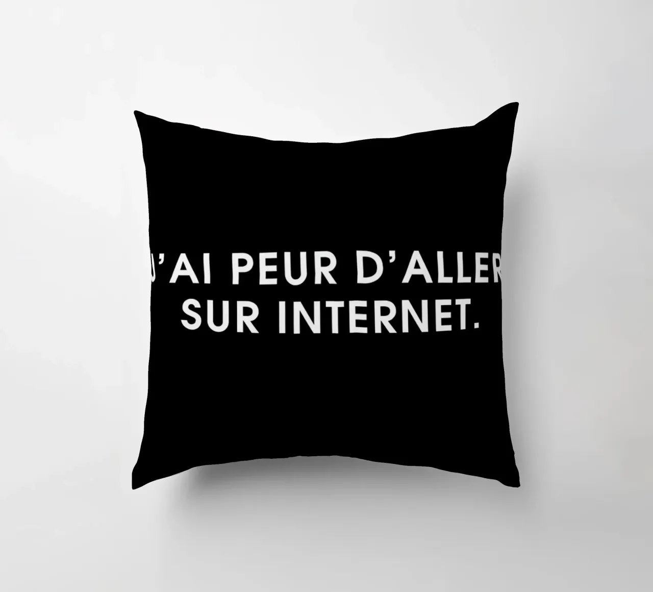 J'ai peur d'aller sur Internet - Black cuscino da Intertitres