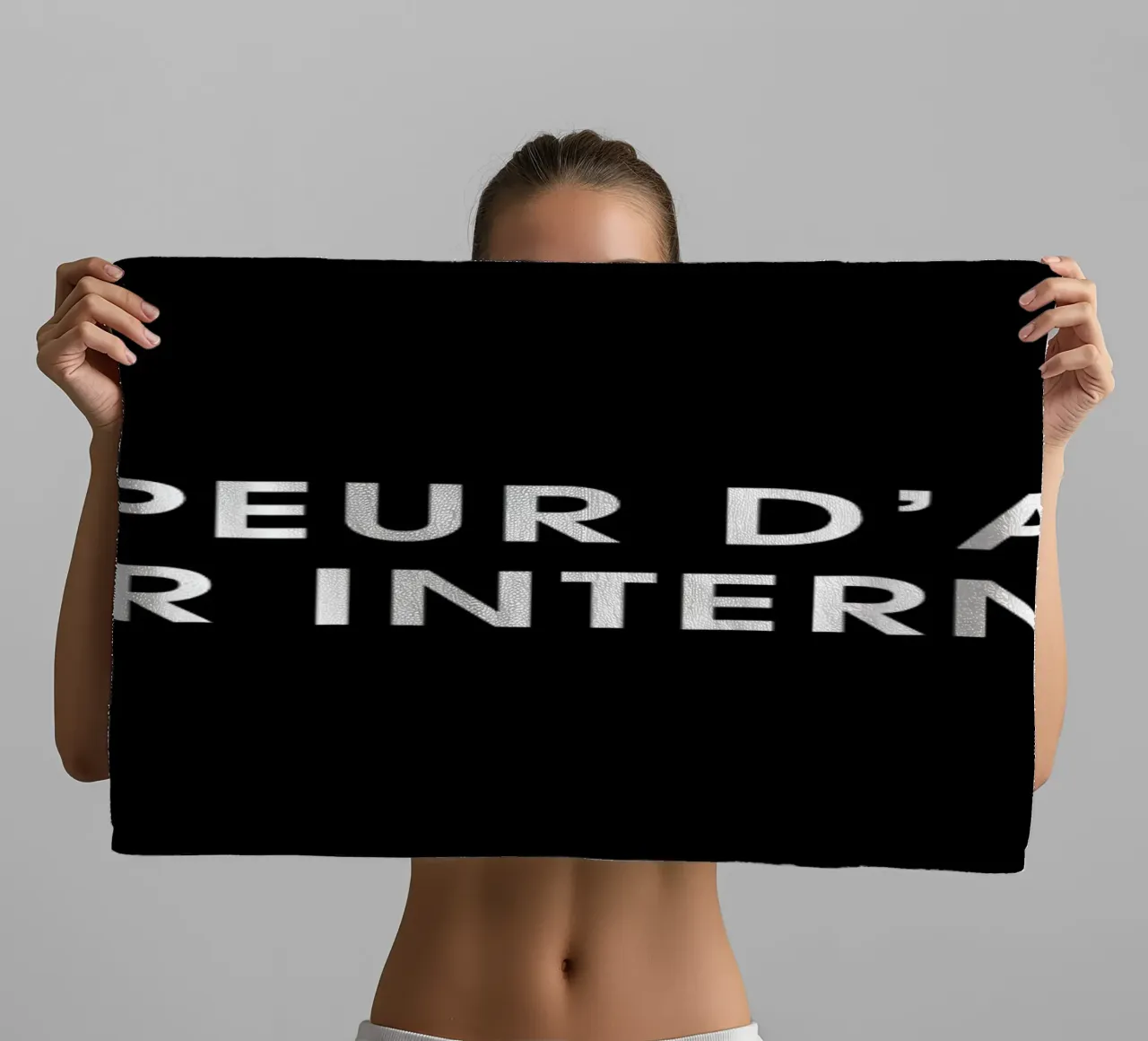 J'ai peur d'aller sur Internet - Black asciugamano da bagno da Intertitres