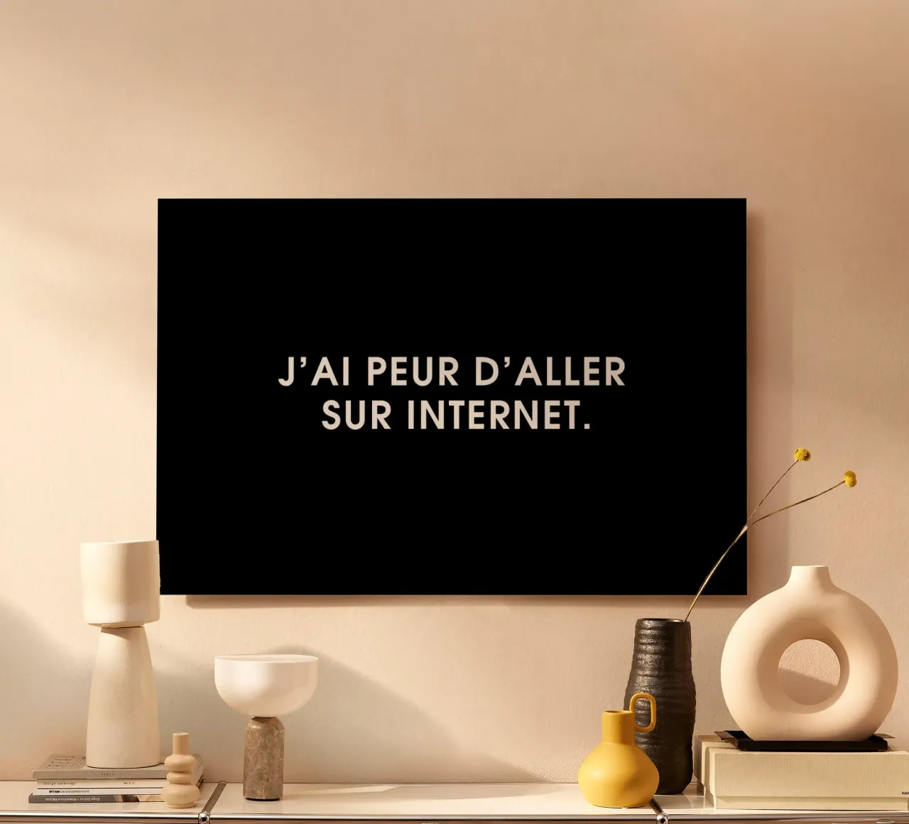 J'ai peur d'aller sur Internet - Black alluminio dibond da Intertitres