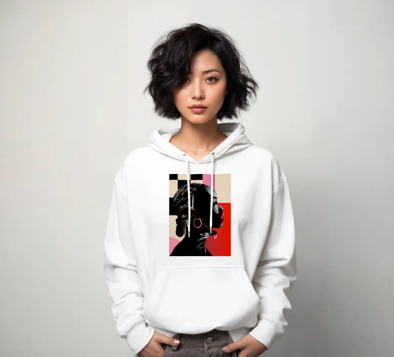 Ritratto di ragazza 15 felpa con cappuccio da ThingDesign