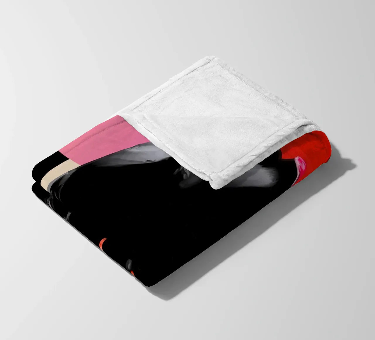 Girl Portrait 15 fleece blanket by ThingDesign