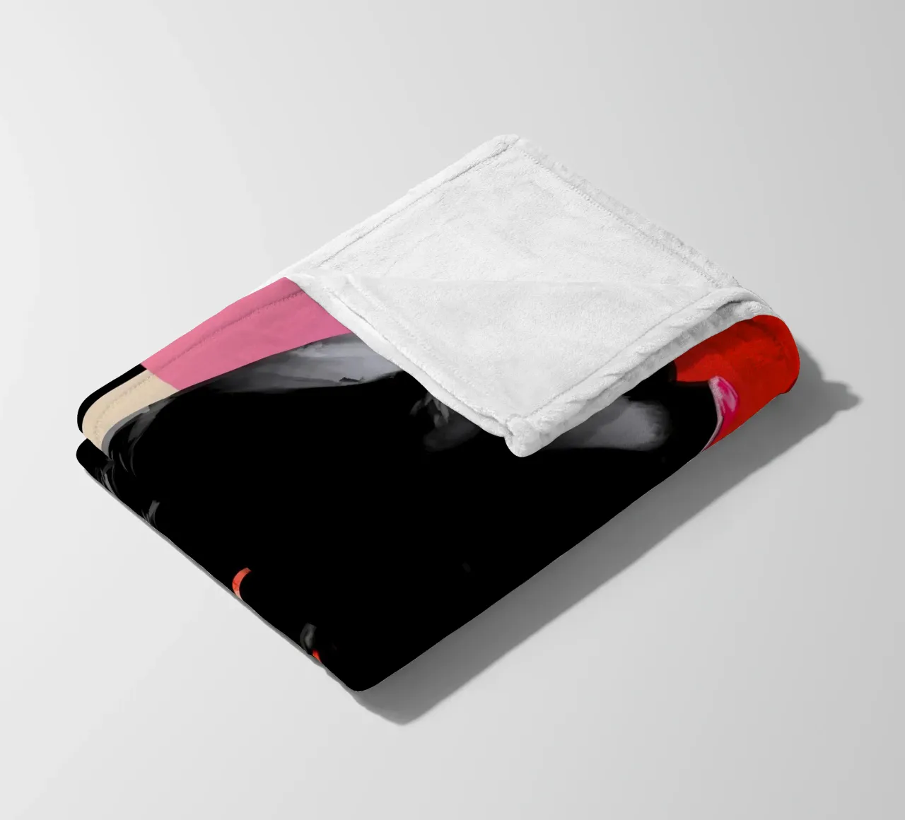 Girl Portrait 15 fleece blanket by ThingDesign
